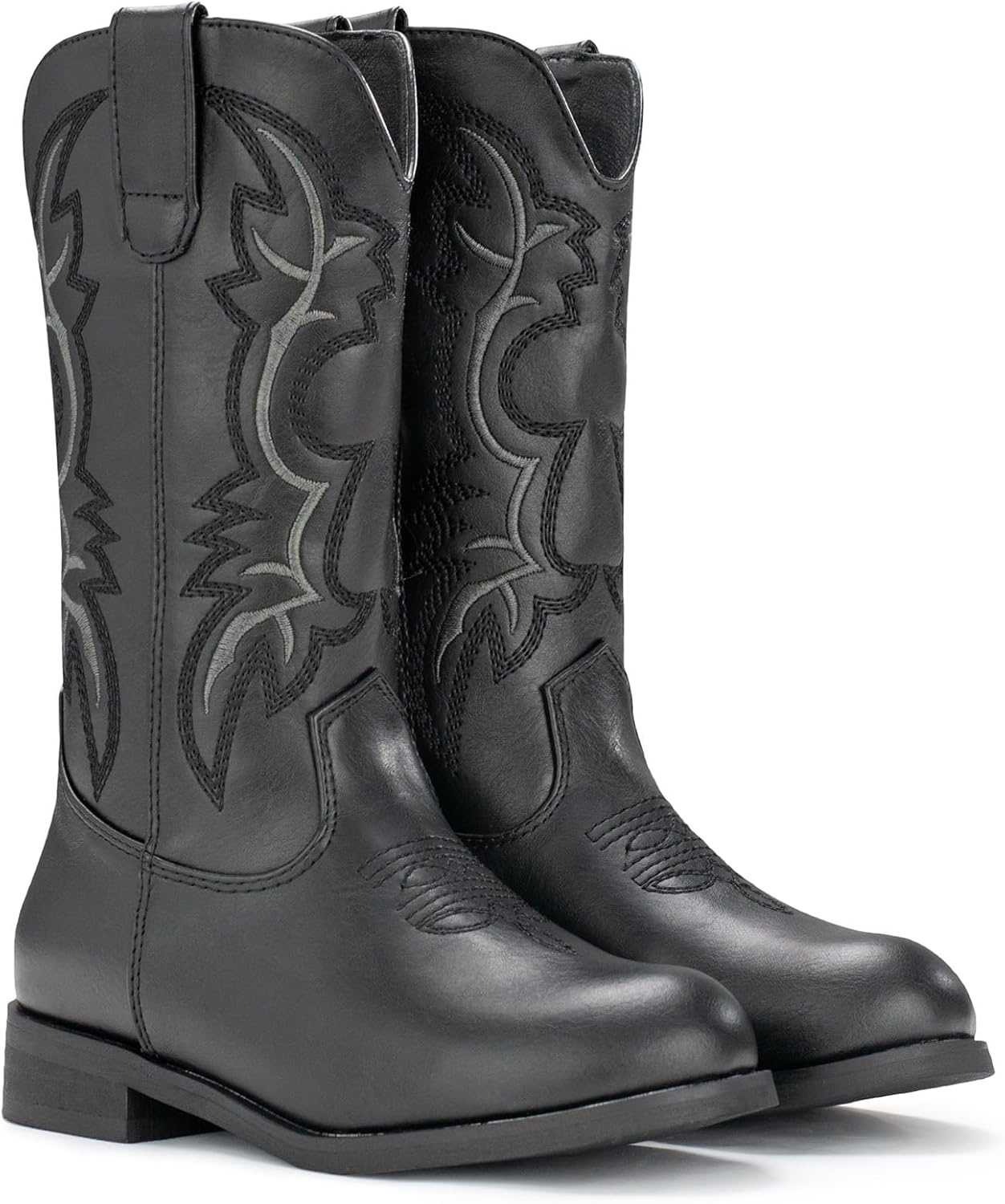 image:imageIUV Cowgirl Boots Cowboy Boots For Girls Boys Kids Toddler Fashion Western Boots Mid Calf Riding ShoesBlack