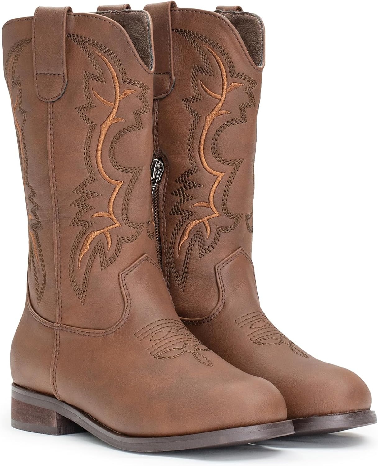 image:imageIUV Cowgirl Boots Cowboy Boots For Girls Boys Kids Toddler Fashion Western Boots Mid Calf Riding ShoesBrown