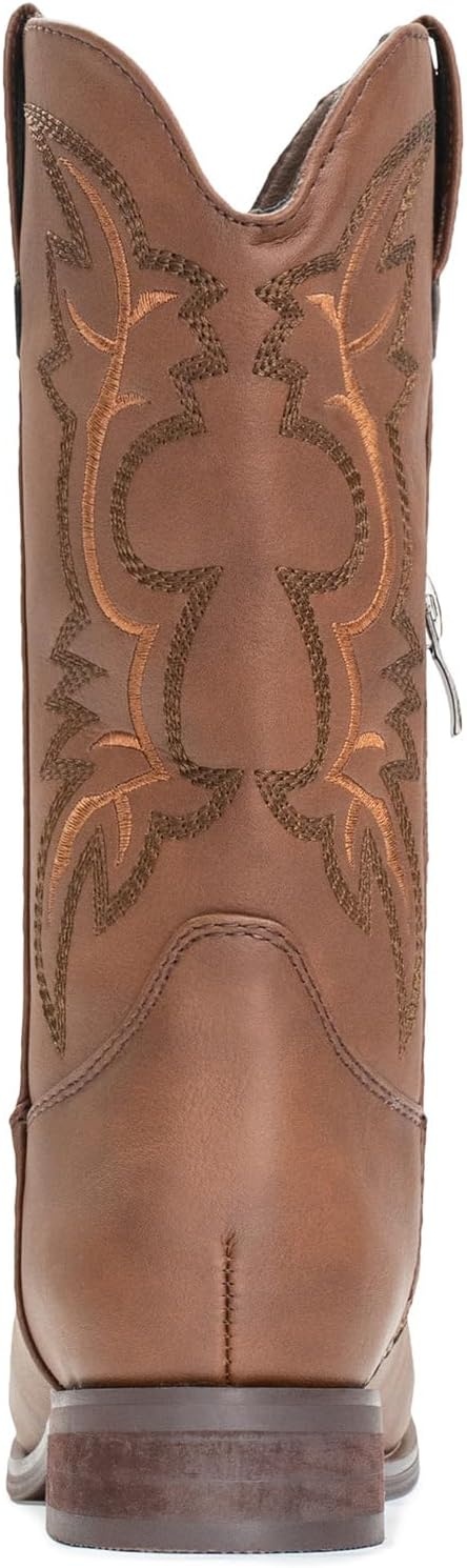image:imageIUV Cowgirl Boots Cowboy Boots For Girls Boys Kids Toddler Fashion Western Boots Mid Calf Riding ShoesBrown