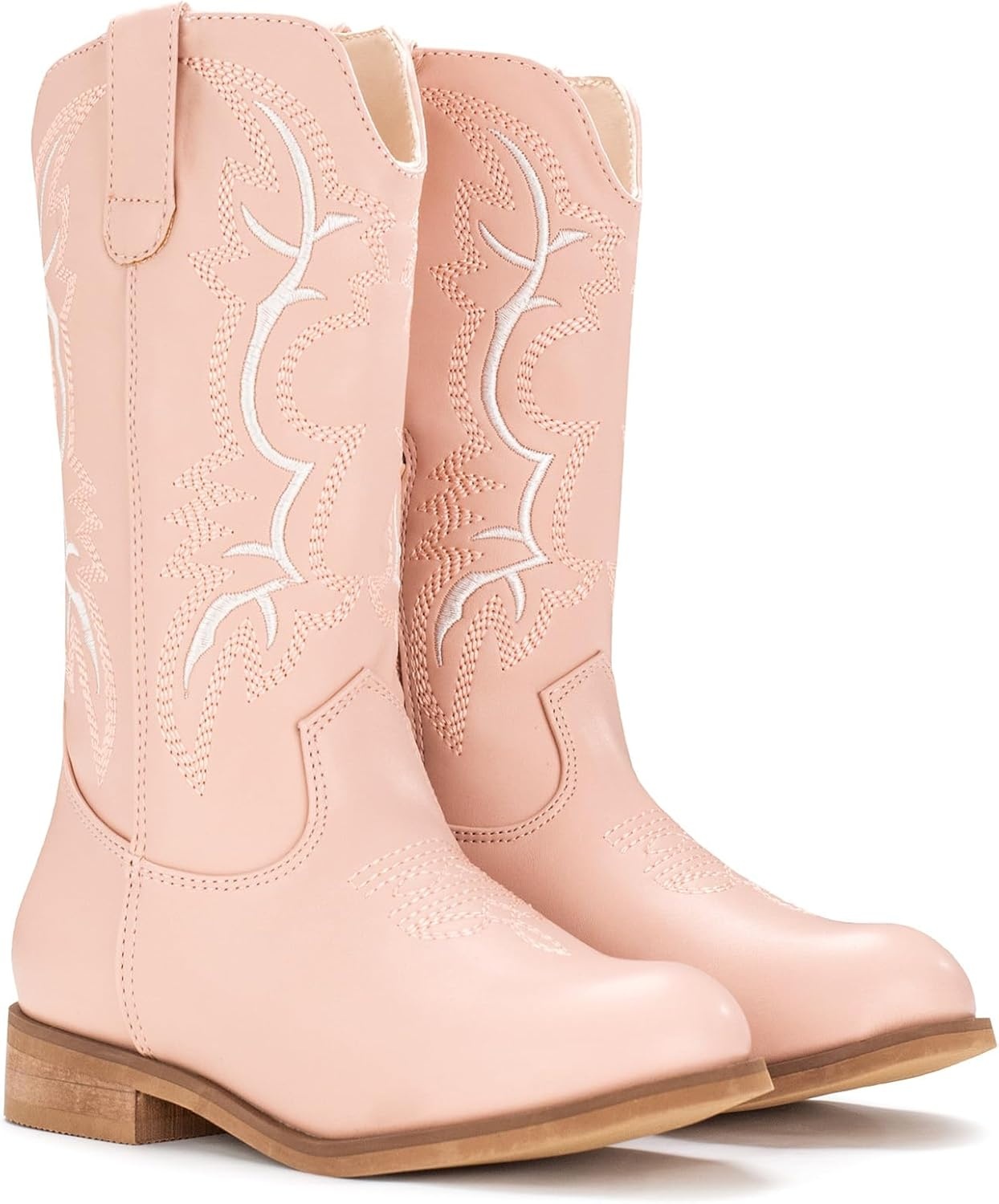 image:imageIUV Cowgirl Boots Cowboy Boots For Girls Boys Kids Toddler Fashion Western Boots Mid Calf Riding ShoesPink