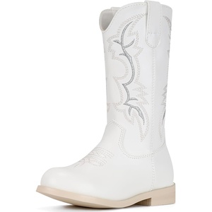image:imageIUV Cowgirl Boots Cowboy Boots For Girls Boys Kids Toddler Fashion Western Boots Mid Calf Riding ShoesWhite