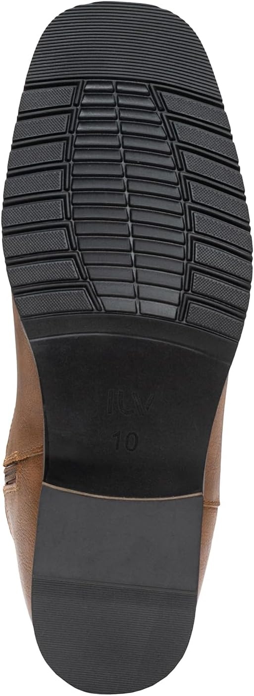 image:imageIUV Cowboy Boots For Men Western Boot Classic American Flag Embroidered Square Toe MidCalf BootsDark Brown