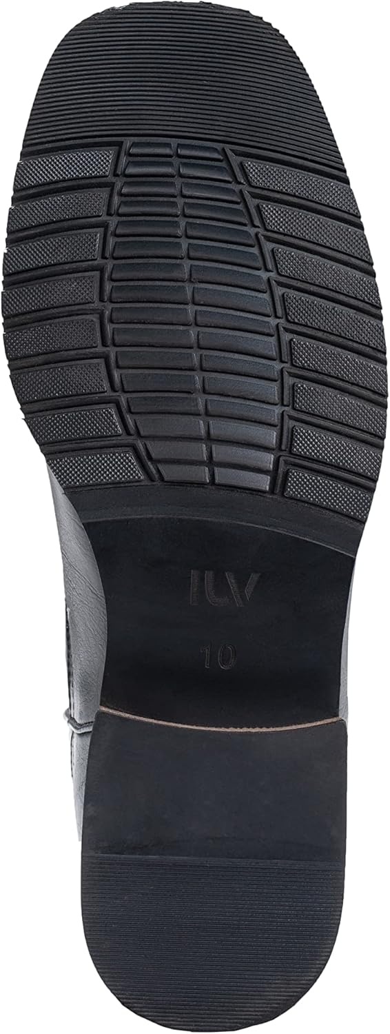 image:imageIUV Cowboy Boots For Men Wide Foot Square Toe Western Boots with Classic Embroidered Durable Slip on BootsBlack