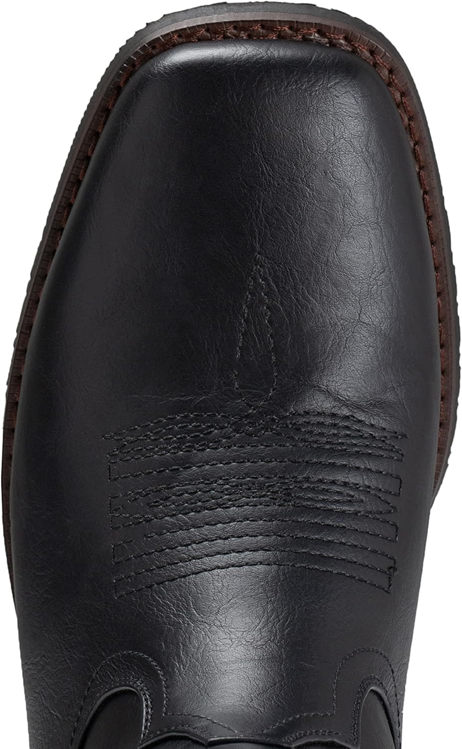 image:imageIUV Cowboy Boots For Men Wide Foot Square Toe Western Boots with Classic Embroidered Durable Slip on BootsBlack