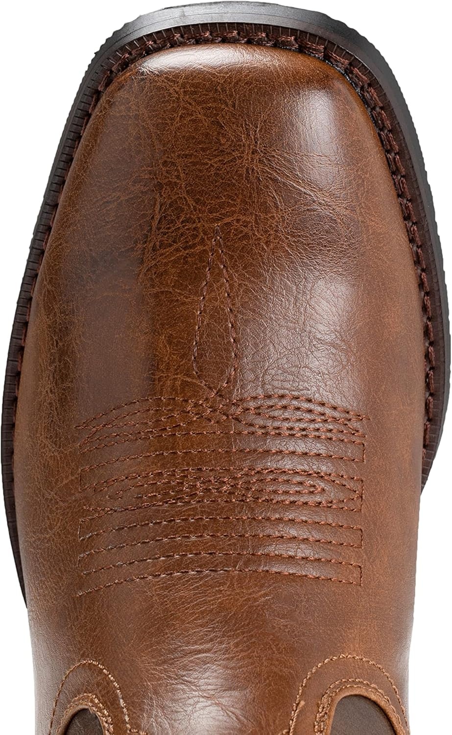 image:imageIUV Cowboy Boots For Men Wide Foot Square Toe Western Boots with Classic Embroidered Durable Slip on BootsBrown
