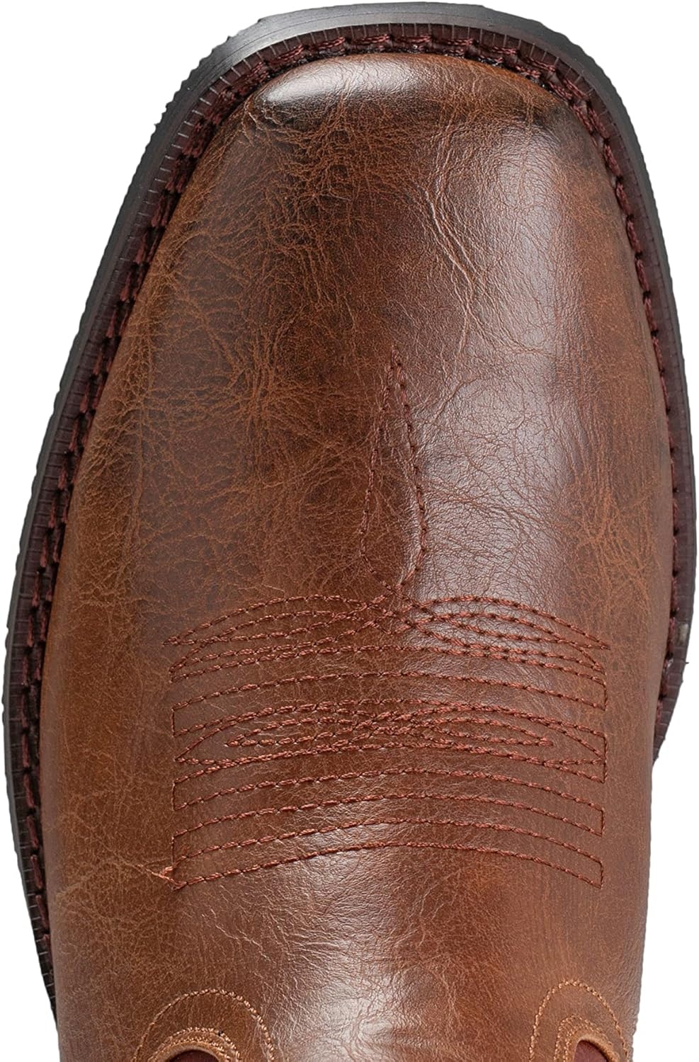 image:imageIUV Cowboy Boots For Men Wide Foot Square Toe Western Boots with Classic Embroidered Durable Slip on BootsMaroon