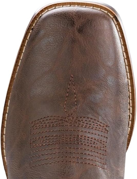 image:imageIUV Cowboy Boots For Men Wide Western Boot Traditional American Flag Retro Square Toe Country Work BootsDark Brown