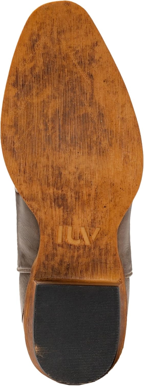 image:imageIUV Cowboy Boots For Women Mid Calf Cowgirl Boots Embroidered PullOn Tabs Snip Toe BootBrown