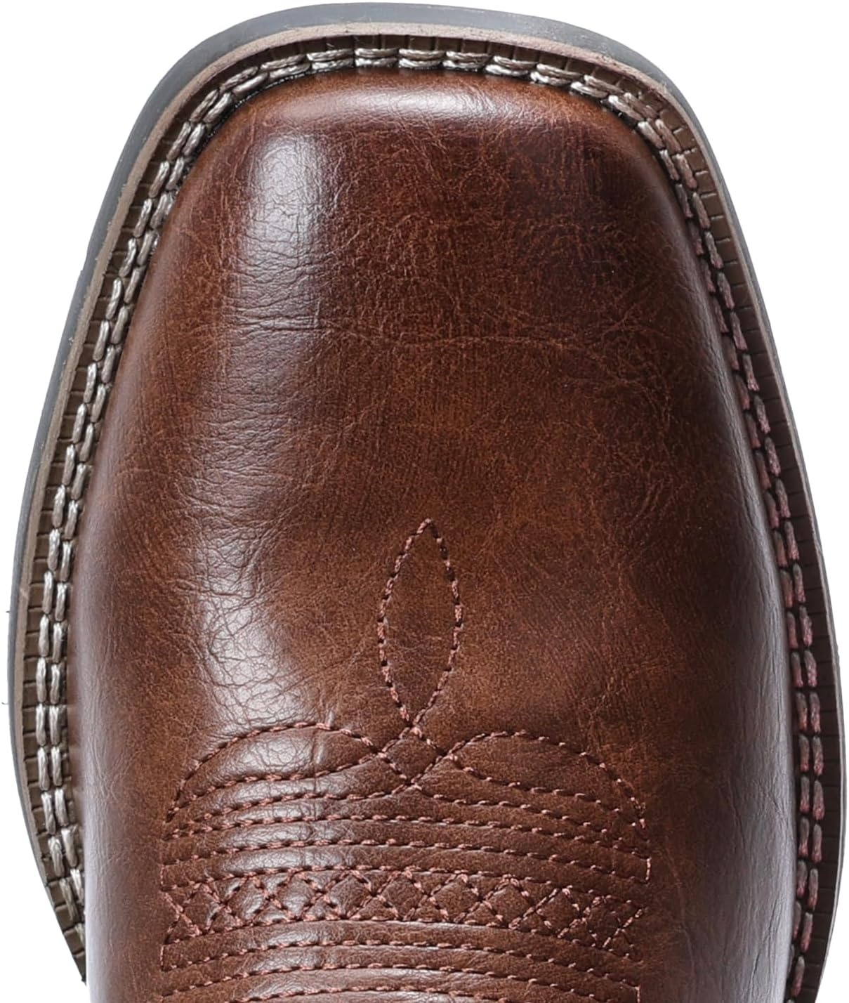 image:imageIUV Cowboy Boots For Men Square Toe Western Boot Durable Retro Classic Embroidered Pull On Boot Slip Resistant Country BootsBlack Brown