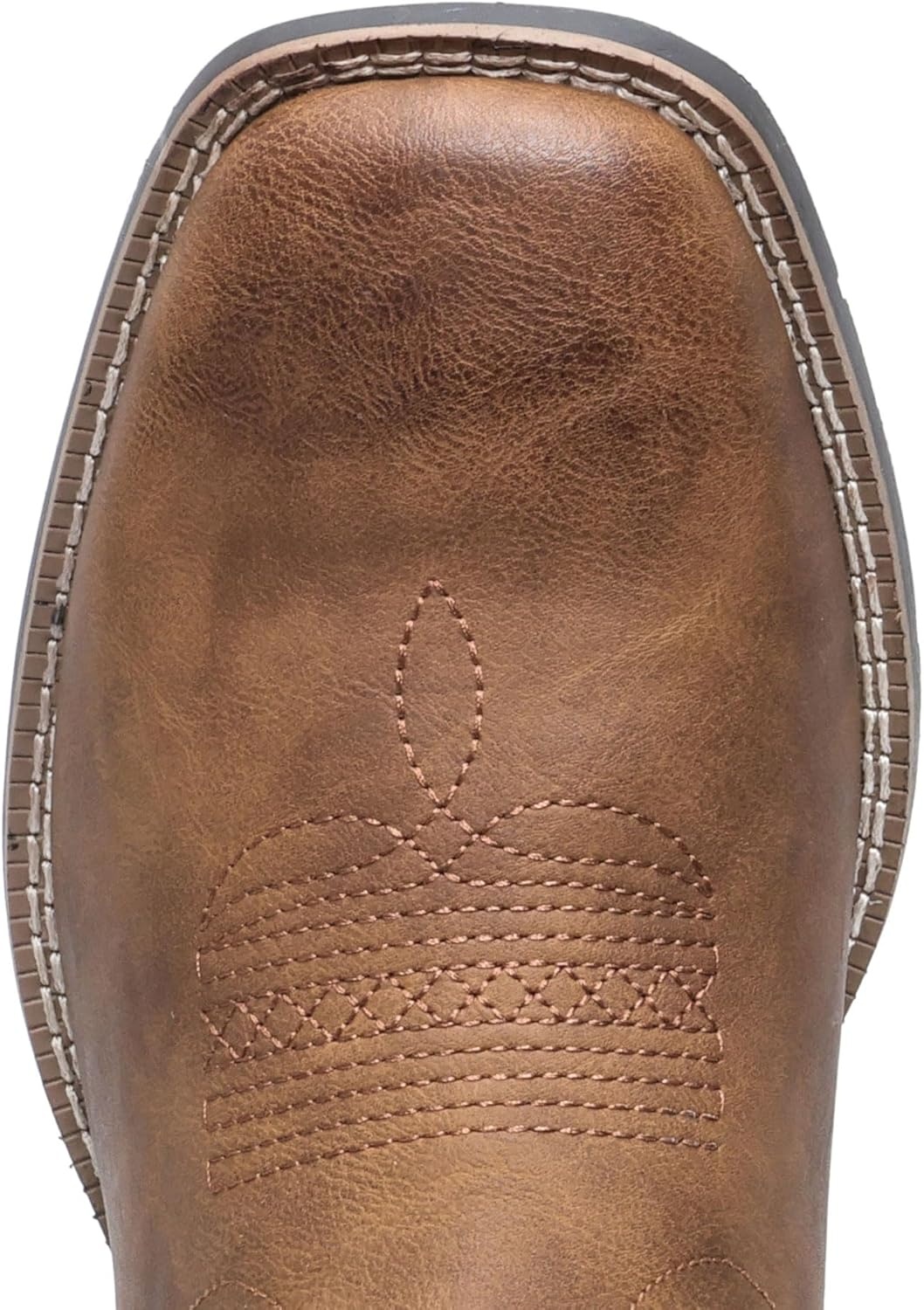 image:imageIUV Cowboy Boots For Men Square Toe Western Boot Durable Retro Classic Embroidered Pull On Boot Slip Resistant Country BootsBrown