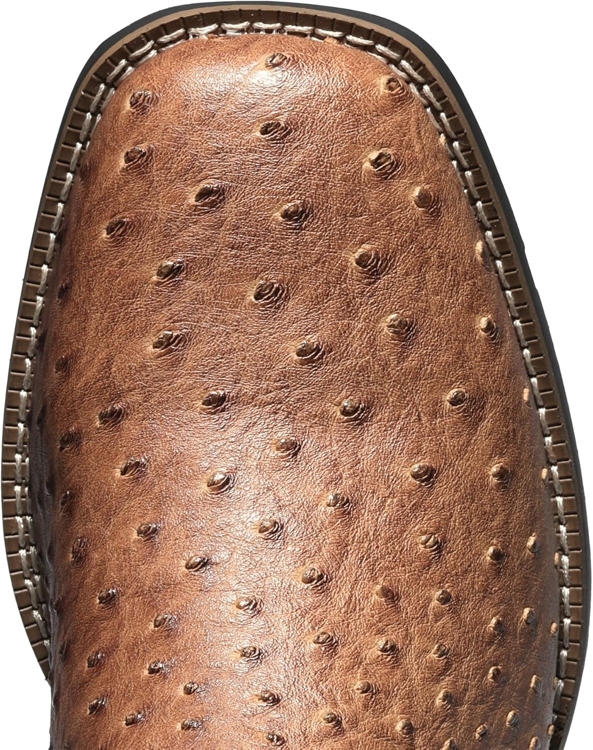 image:imageIUV Cowboy Boots For Men Western Ostrich Wide Durable Fashionable Embroidered Pull On Slip Resistant Assorted Colors BootsOstrich Brown