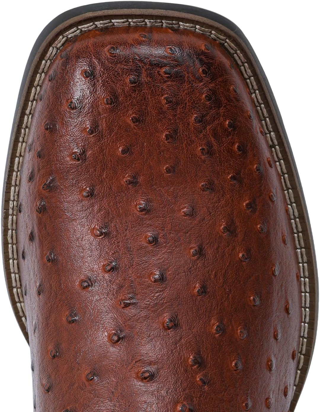 image:imageIUV Cowboy Boots For Men Western Ostrich Wide Durable Fashionable Embroidered Pull On Slip Resistant Assorted Colors BootsOstrich Yellow Brown