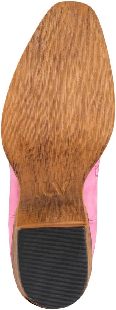 image:imageIUV Cowboy Boots For Women Mid Calf Cowgirl Boots Pointy Toe Western BootPink