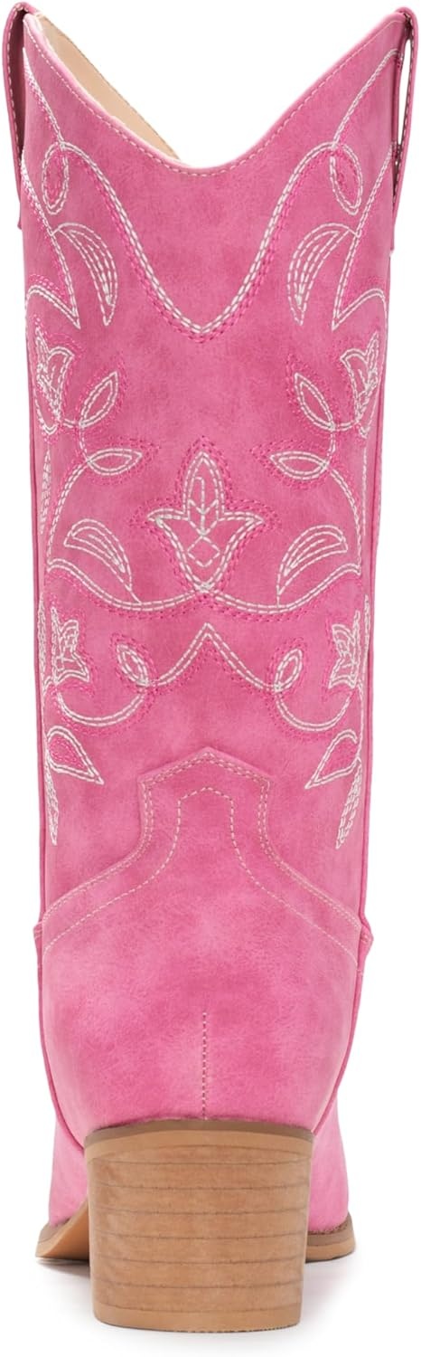image:imageIUV Cowboy Boots For Women Pointy Toe Womens Western Boots Cowgirl Boots Mid Calf BootsRose