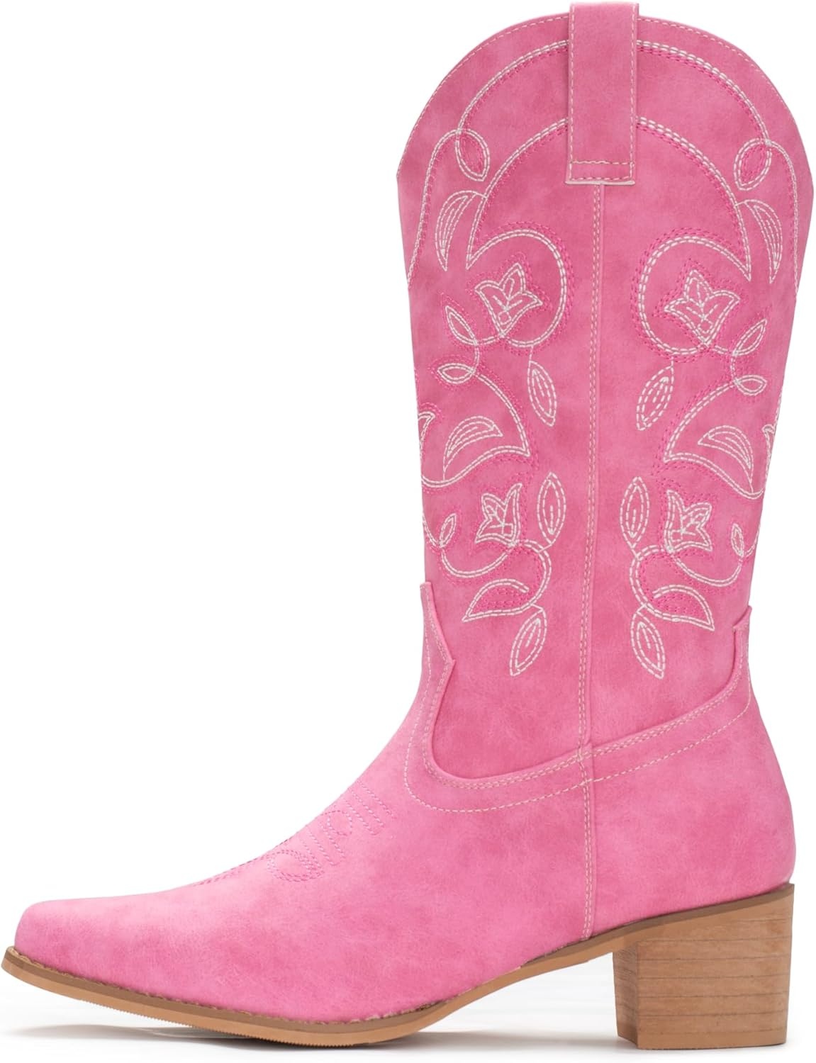 image:imageIUV Cowboy Boots For Women Pointy Toe Womens Western Boots Cowgirl Boots Mid Calf BootsRose