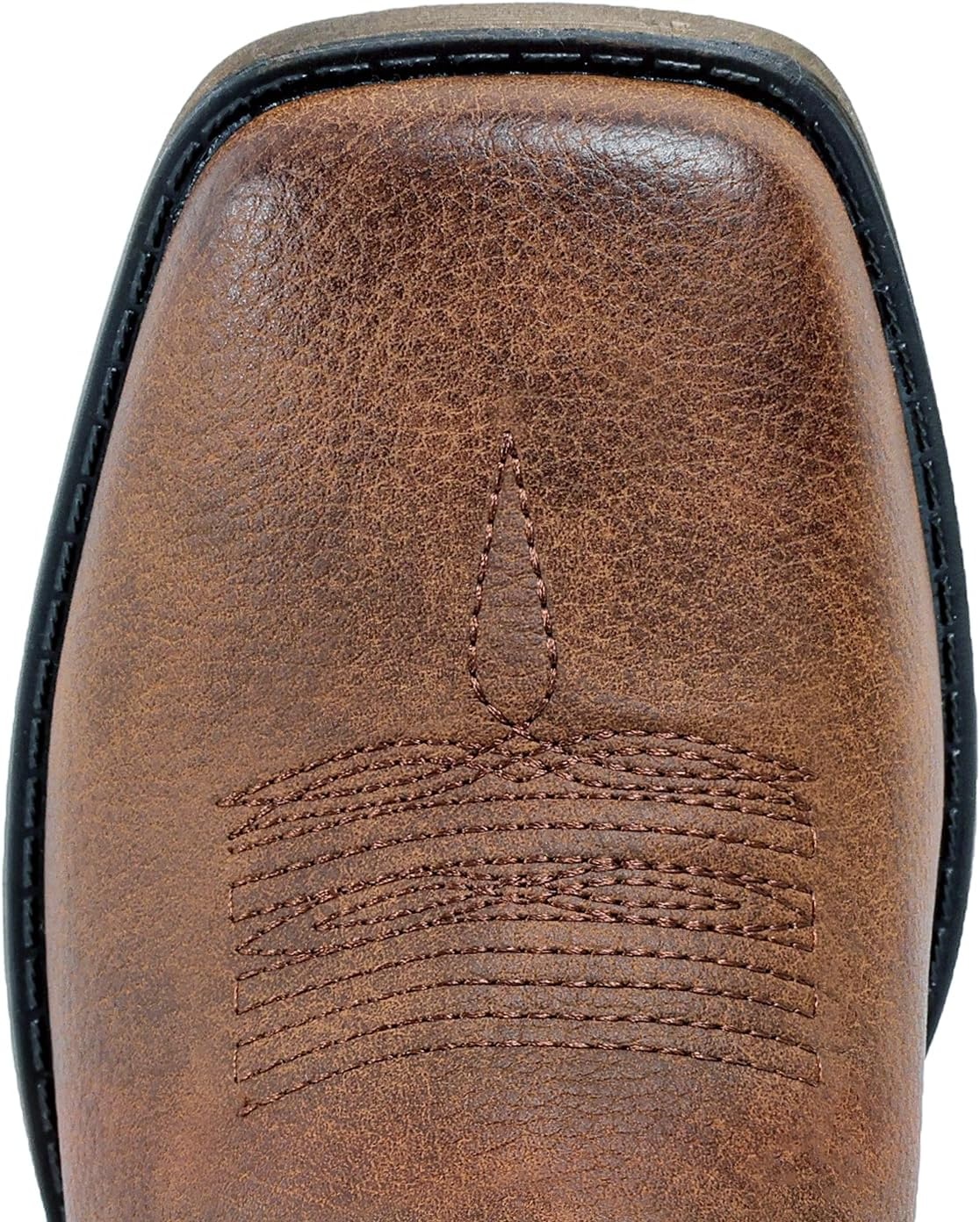 image:imageIUV Cowboy Boots For Women Square Toe Wide Western Boots Mid Calf Cowgirl Boots Pull On Embroidered Brown Cowboy BootsChestnut