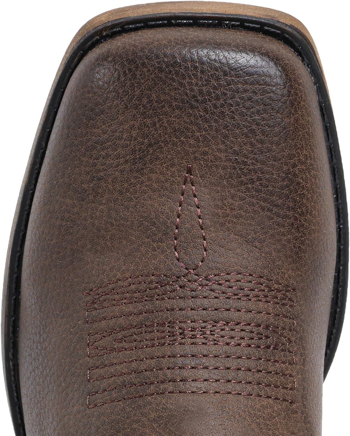 image:imageIUV Cowboy Boots For Women Square Toe Wide Western Boots Mid Calf Cowgirl Boots Pull On Embroidered Brown Cowboy BootsKhaki