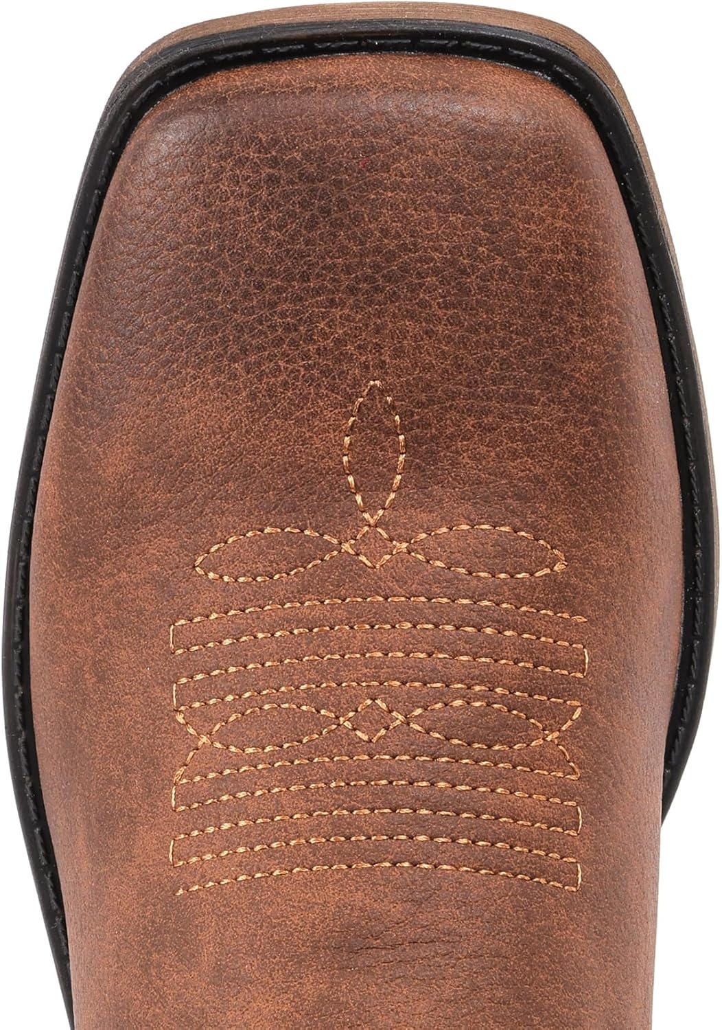 image:imageIUV Cowboy Boots For Women Square Toe Wide Western Boots Mid Calf Cowgirl Boots Pull On Fashion Embroidered Cowboy BootsRedBrown