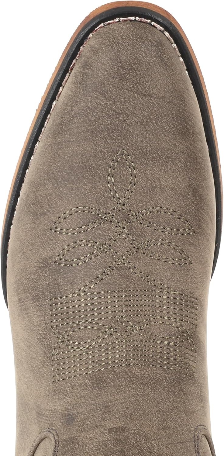 image:imageIUV Cowboy Boots For Women Western Boots Cowgirl Boots Pull On Pointy Toe Mid Calf BootsKhaki