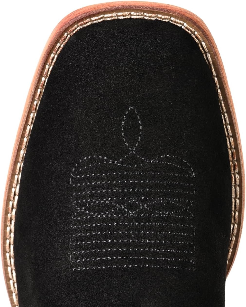 image:imageIUV Cowboy Boots for Men Suede Square Toe Western Boots Pull On Durable Classic Embroidered BootBlack