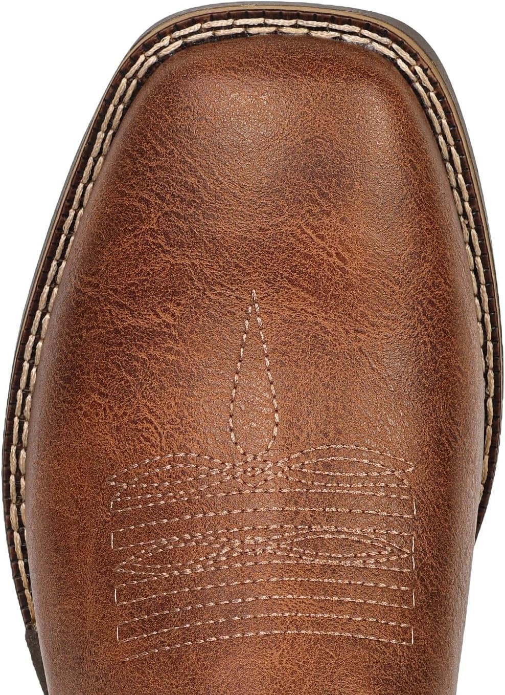 image:imageIUV Cowboy Boots for Men Western Boots Square Toe Slip on Embroidered arch support Boot Fashionable Pull On for Spring FallBrown