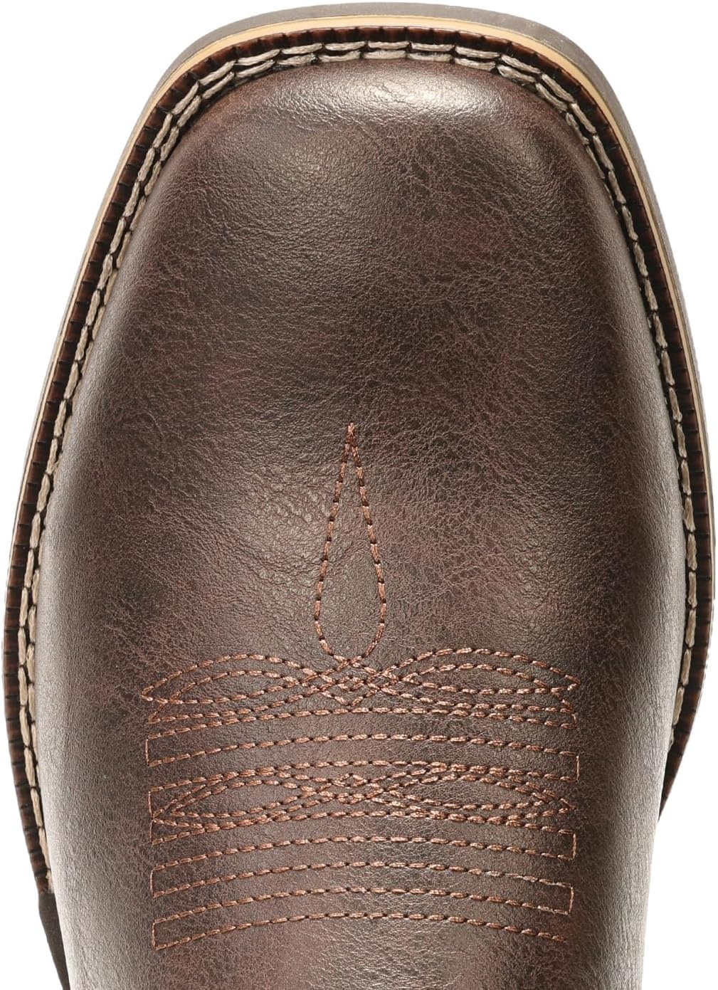 image:imageIUV Cowboy Boots for Men Western Boots Square Toe Slip on Embroidered arch support Boot Fashionable Pull On for Spring FallYellow Brown