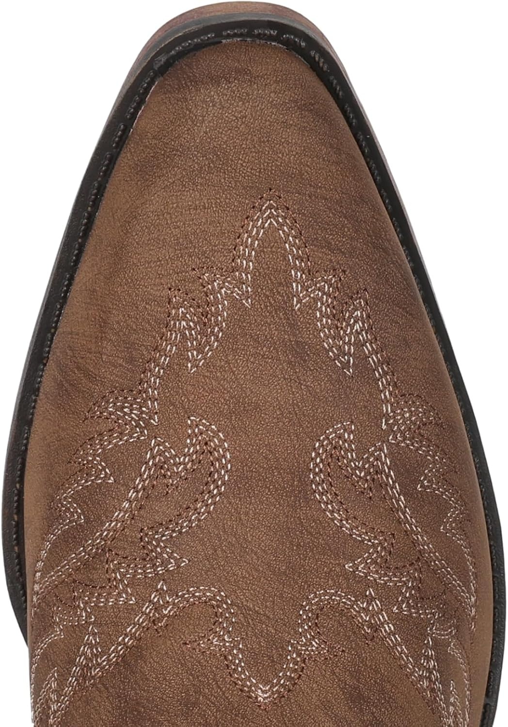 image:imageIUV Cowboy Boots for Women Mid Calf Cowgirl Western Boots with Embroidery Retro Snip Toe with Chunky Heel Summer Country Music Festival Cowboy ChicRedBrown