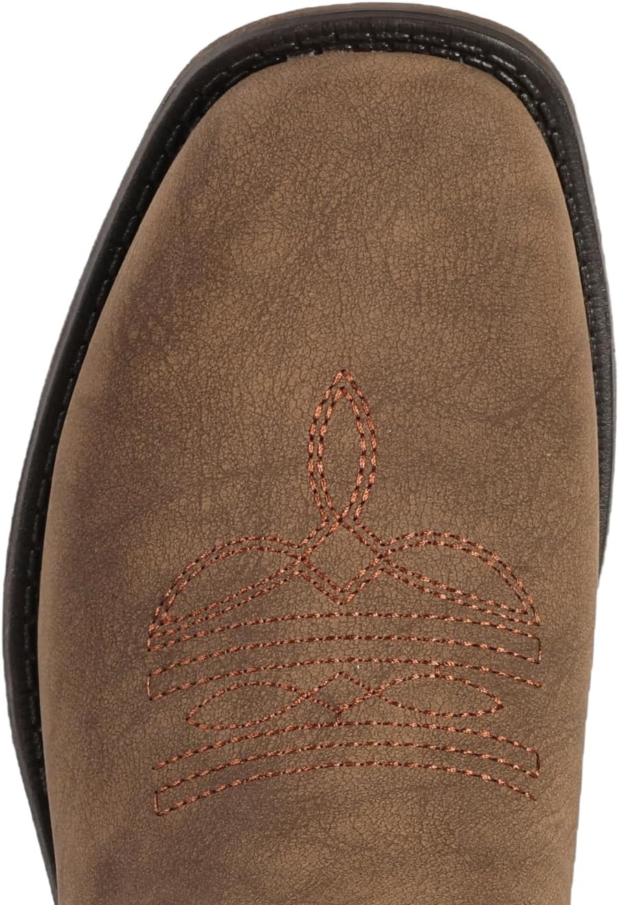 image:imageIUV Cowboy Boots for Women Square Toe Ankle Western Cowgirl Boots Classic Embroidered BootiesBeige