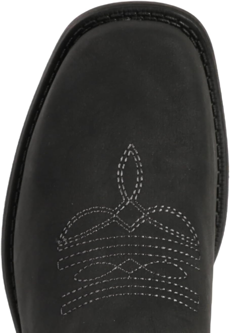 image:imageIUV Cowboy Boots for Women Square Toe Ankle Western Cowgirl Boots Classic Embroidered BootiesBlack