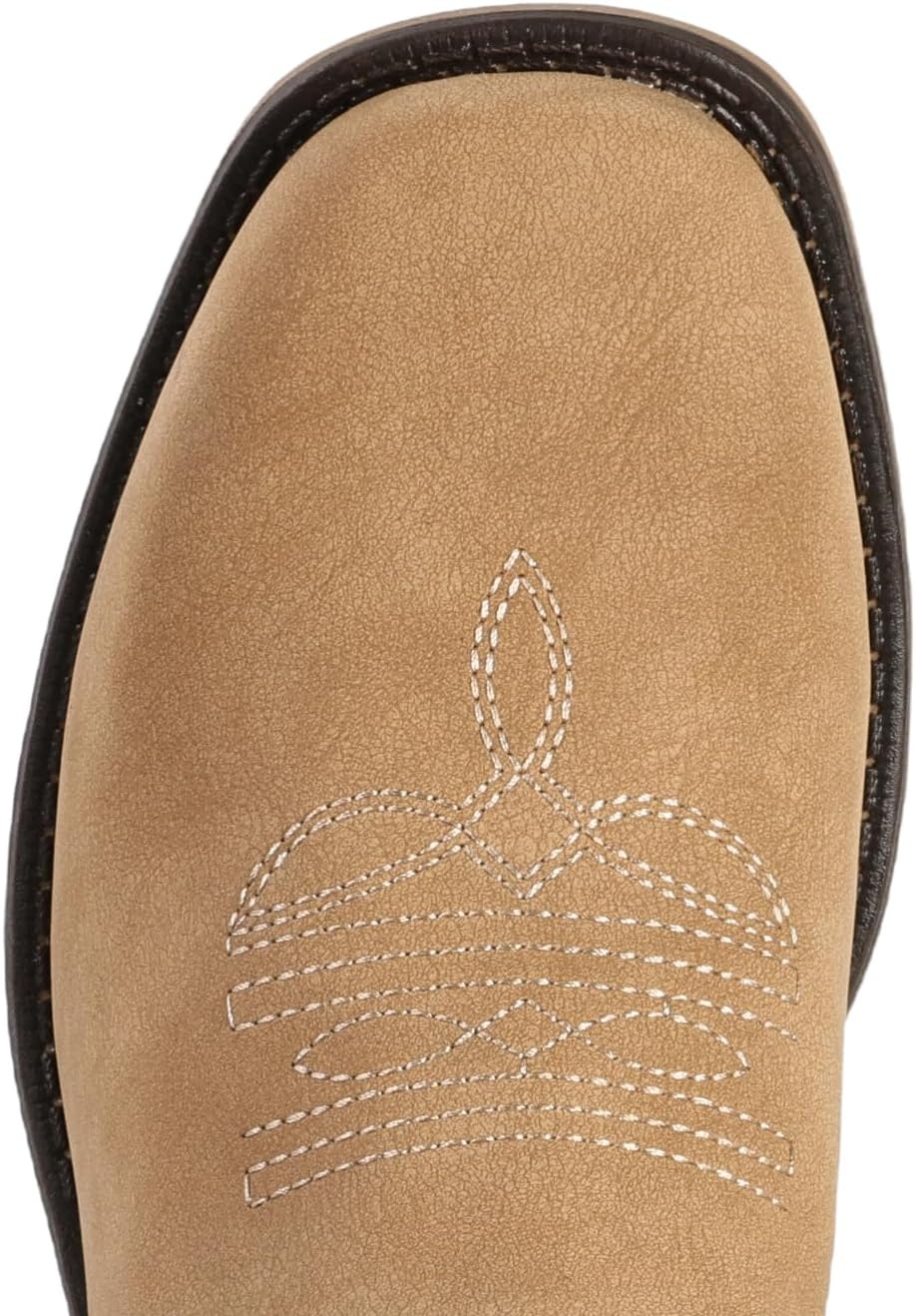 image:imageIUV Cowboy Boots for Women Square Toe Ankle Western Cowgirl Boots Classic Embroidered BootiesKhaki