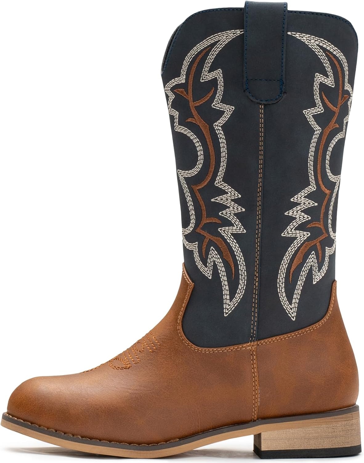 image:imageIUV Cowgirl Boots Cowboy Boots For Girls Boys Kids Toddler Fashion Western Boots Mid Calf Riding ShoesNavy Blue