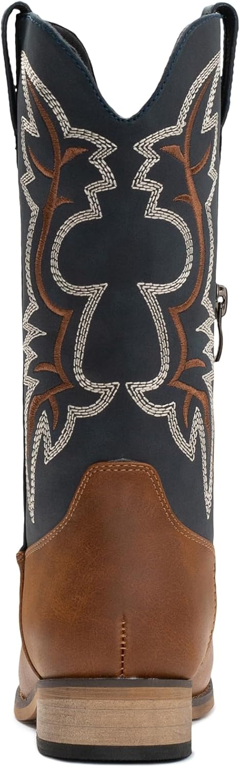 image:imageIUV Cowgirl Boots Cowboy Boots For Girls Boys Kids Toddler Fashion Western Boots Mid Calf Riding ShoesNavy Blue