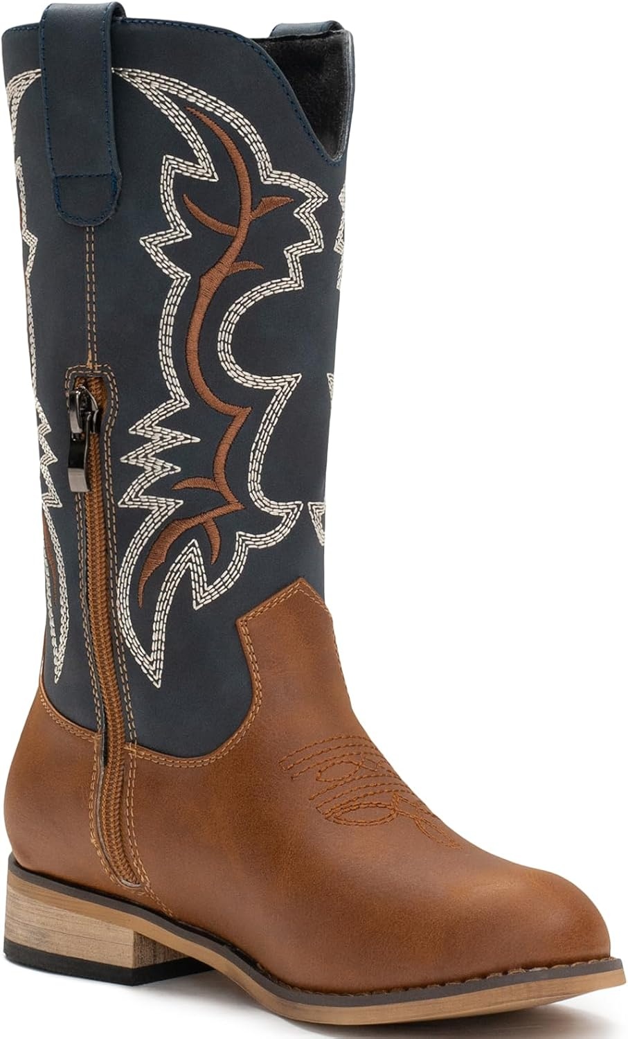 image:imageIUV Cowgirl Boots Cowboy Boots For Girls Boys Kids Toddler Fashion Western Boots Mid Calf Riding ShoesNavy Blue