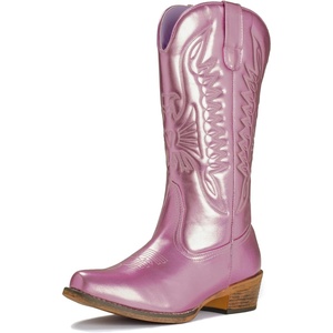image:imageIUV Cowboy Boots For Women Mid Calf Cowgirl Boots Pointy Toe Western BootBpurple