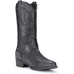 image:imageIUV Cowboy Boots For Women Western Boots Cowgirl Boots Pull On Pointy Toe Mid Calf BootsBlack