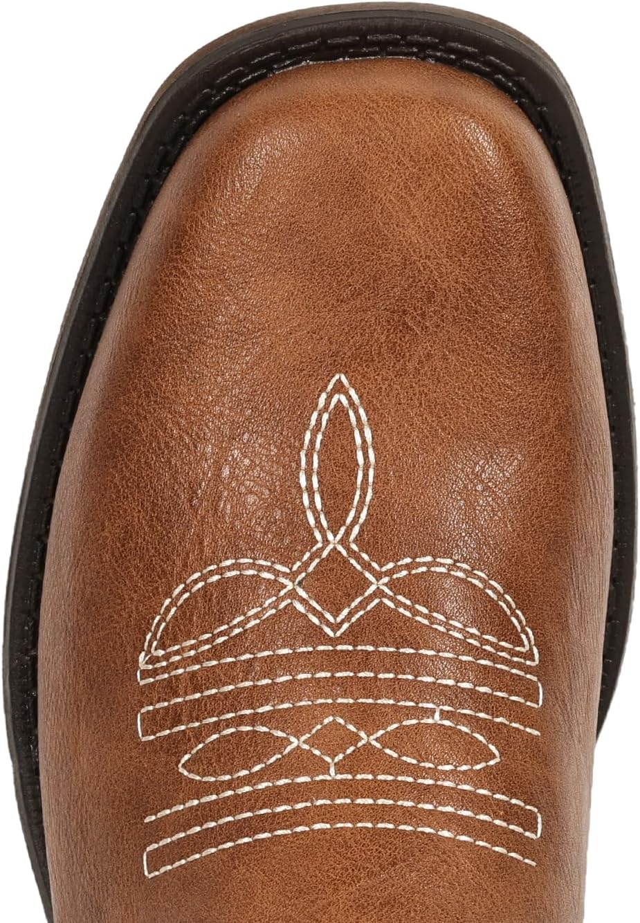 image:imageIUV Cowboy Boots For Women Sunflower Square Toe Mid Calf Western Pull On Fashion Cowgirl BootsLight Brown