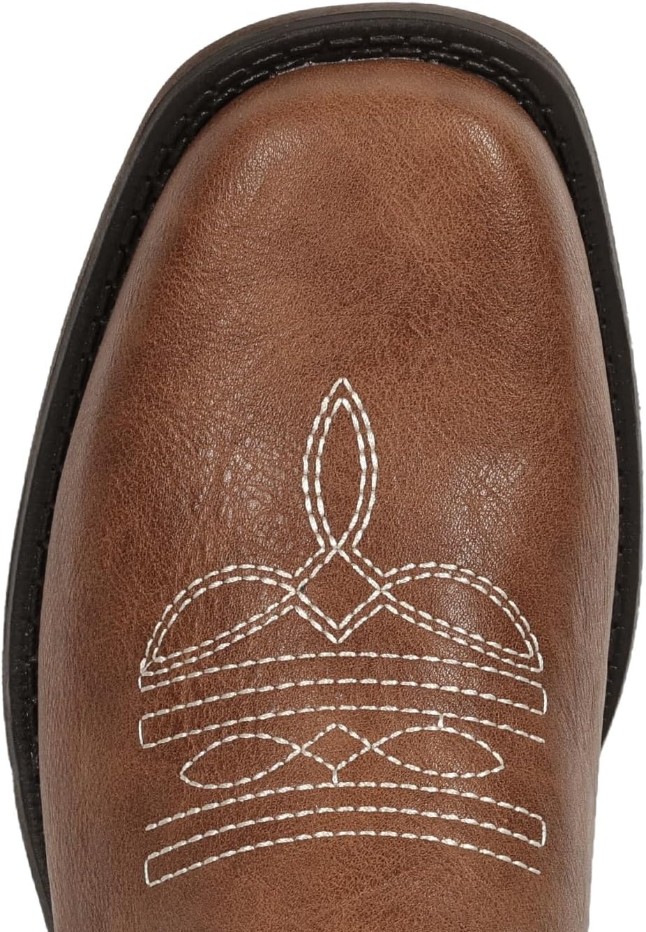 image:imageIUV Cowboy Boots For Women Sunflower Square Toe Mid Calf Western Pull On Fashion Cowgirl BootsLight Brown