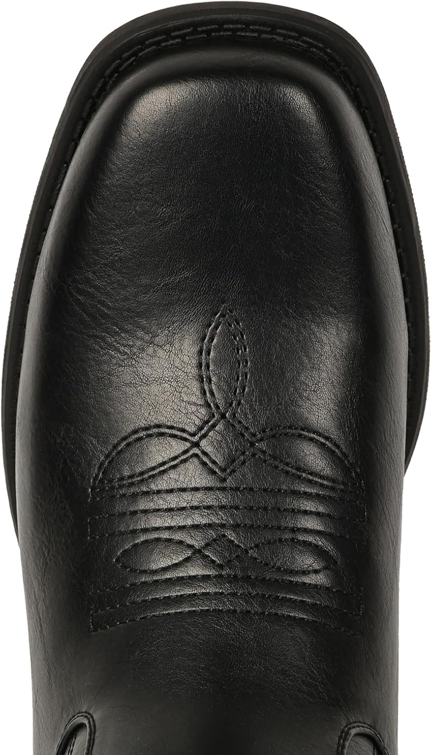 image:imageIUV Cowboy Boots for Women Square Toe Cowgirl Boots Ankle Low Chunky Heel Classic Embroidered Western BootiesBlack
