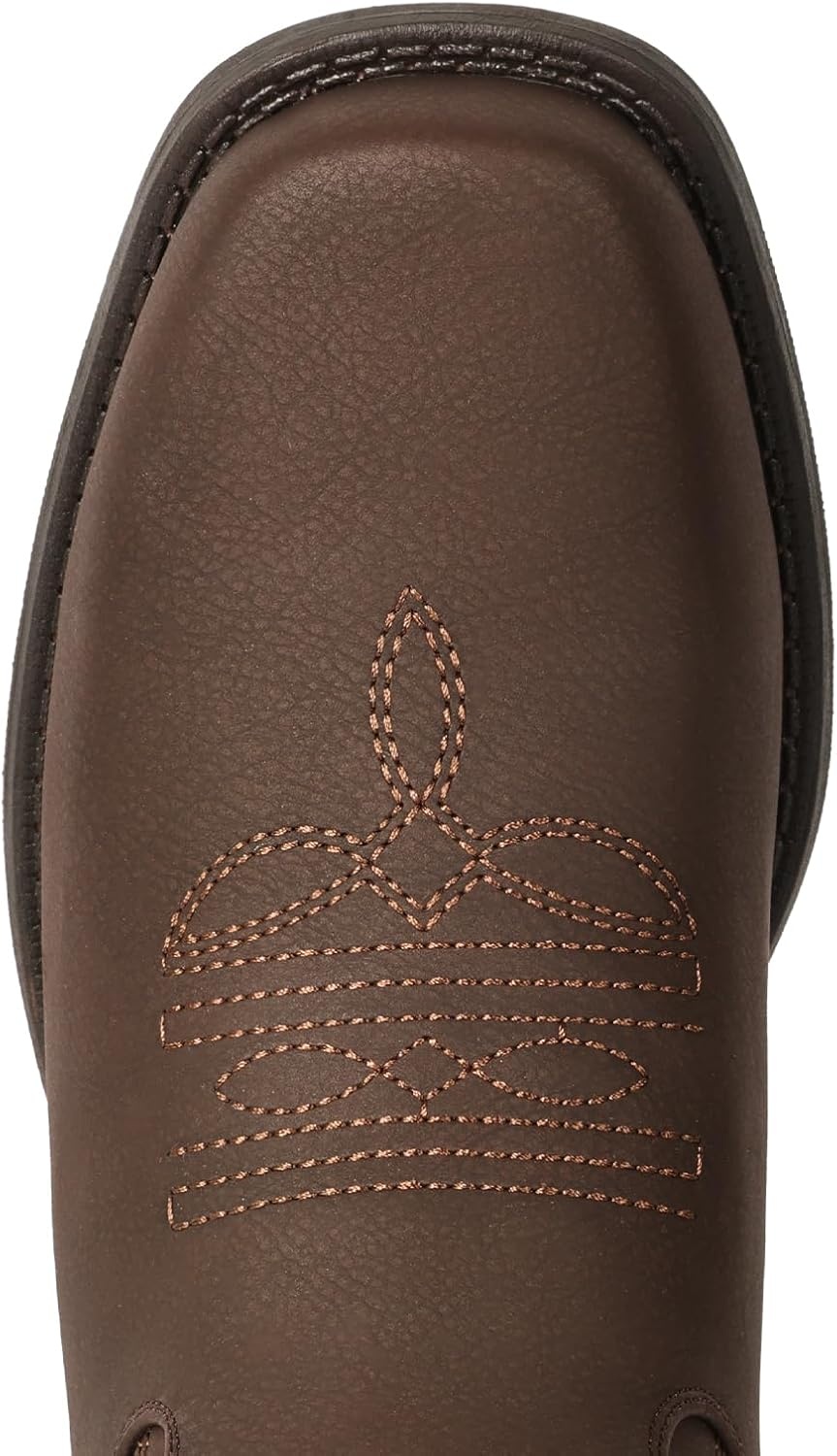 image:imageIUV Cowboy Boots for Women Square Toe Cowgirl Boots Ankle Low Chunky Heel Classic Embroidered Western BootiesDark Brown