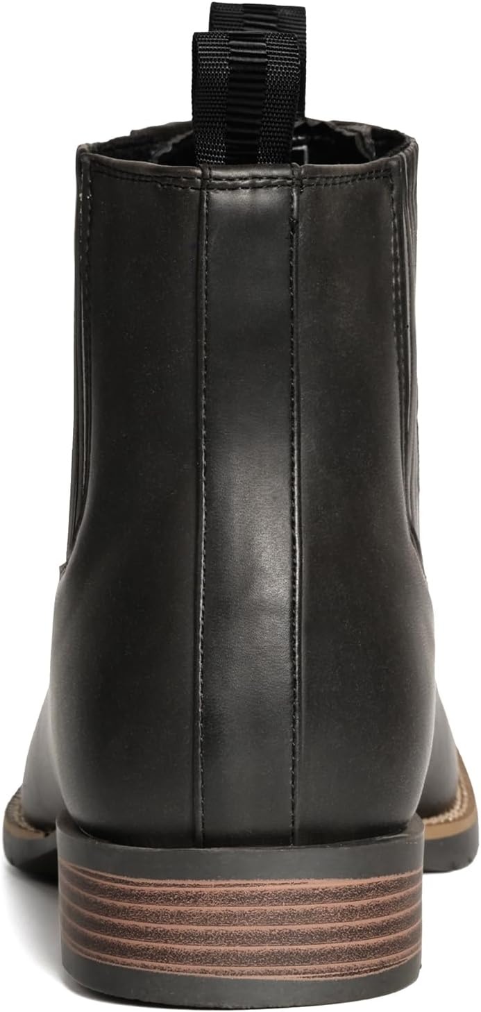 image:imageIUV Cowboy Boots For Men Square Toe Ankle Boots Western Chelsea Boot Casual Dress Slip On Men ShoesBlack
