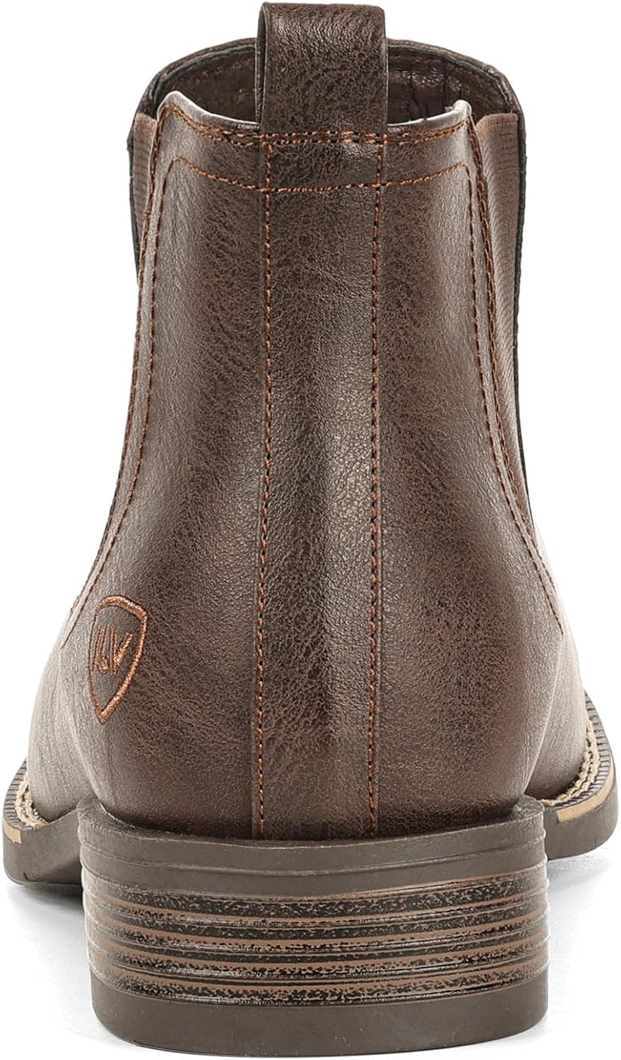 image:imageIUV Cowboy Boots For Men Square Toe Chelsea Ankle Boots Mans Casual Western BootDark Brown