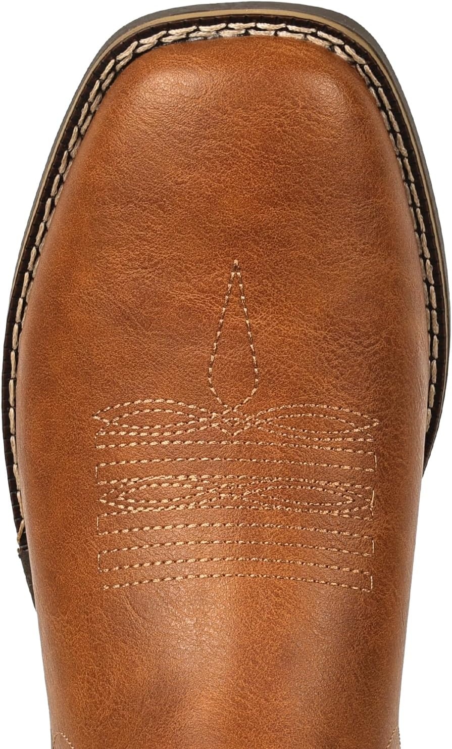 image:imageIUV Cowboy Boots For Men Square Toe Chelsea Ankle Boots Mans Casual Western BootLight Brown