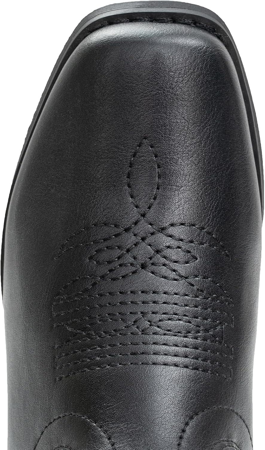 image:imageIUV Cowboy Boots for Boys Girls Western Square Toe Cowgirl Boots Mid Calf Riding Shoes ToddlerLittle KidBig KidBblack