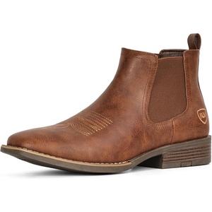 image:imageIUV Cowboy Boots For Men Square Toe Chelsea Ankle Boots Mans Casual Western BootBrown
