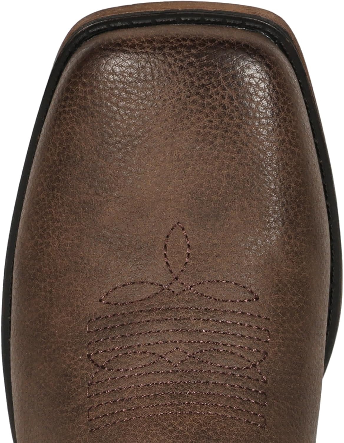 image:imageIUV Cowboy Boots for Women Cowgirl Square Toe Mid Calf Pull On Stylish Hollowed Out Embroidered Design Breathable Durable Slip Resistant Country bootsDark Brown