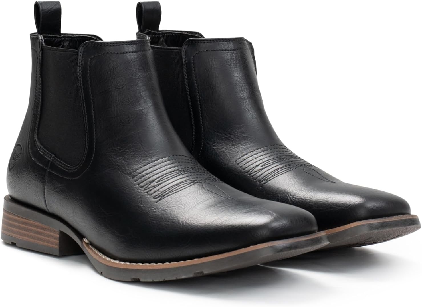image:imageIUV Cowboy Boots For Men Ankle Boots Western Boot Casual Dress Slip On Chelsea MenBlack