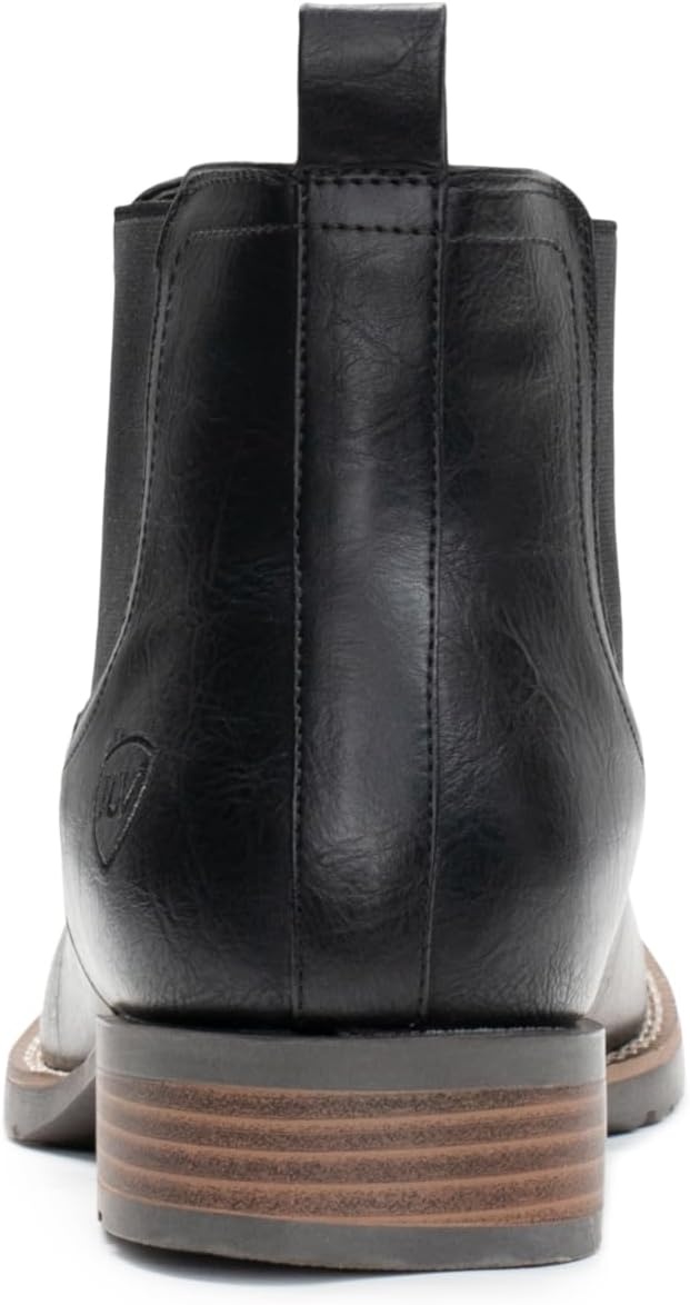 image:imageIUV Cowboy Boots For Men Ankle Boots Western Boot Casual Dress Slip On Chelsea MenBlack