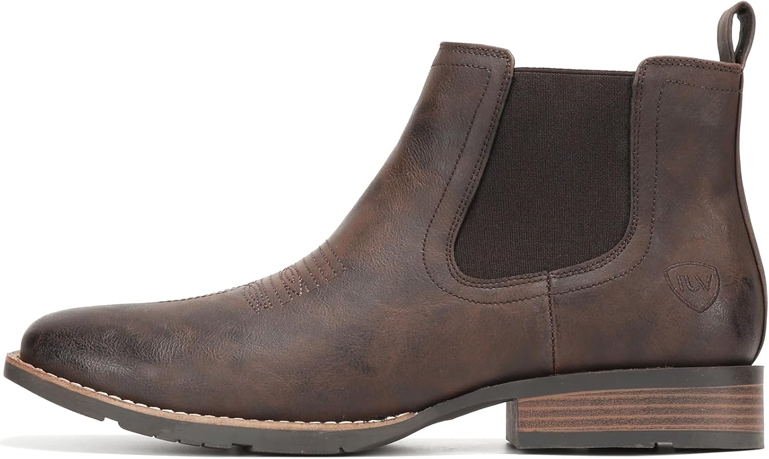 image:imageIUV Cowboy Boots For Men Ankle Boots Western Boot Casual Dress Slip On Chelsea MenKhaki
