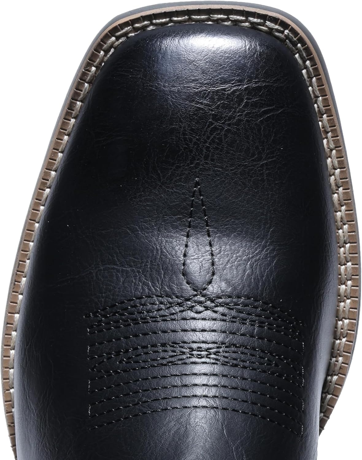 image:imageIUV Cowboy Boots For Men Square Toe Western Boot Durable Classic Fashionable Embroidered Pull On Slip Resistant BootsBlack