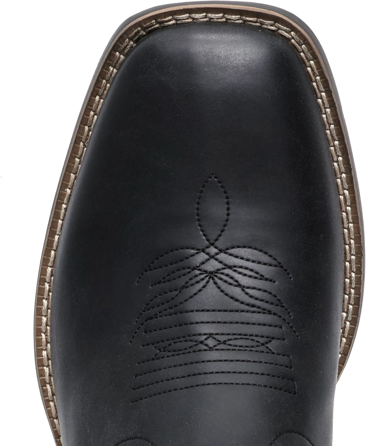 image:imageIUV Cowboy Boots For Men Suede Square Toe Western Boots Pull On Classic Embroidered BootMatte Black